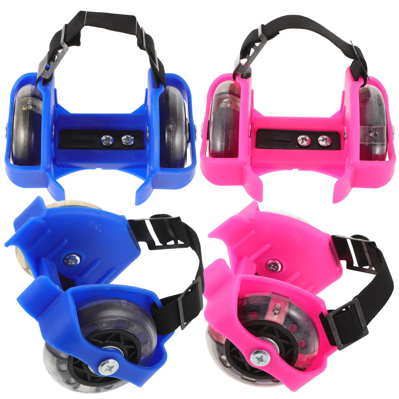 2pairs-outdoor-roller-skates-glow-wheel-adjustable-for-beginners-stable-comfortable-breathable-training-skating-shoe-sport