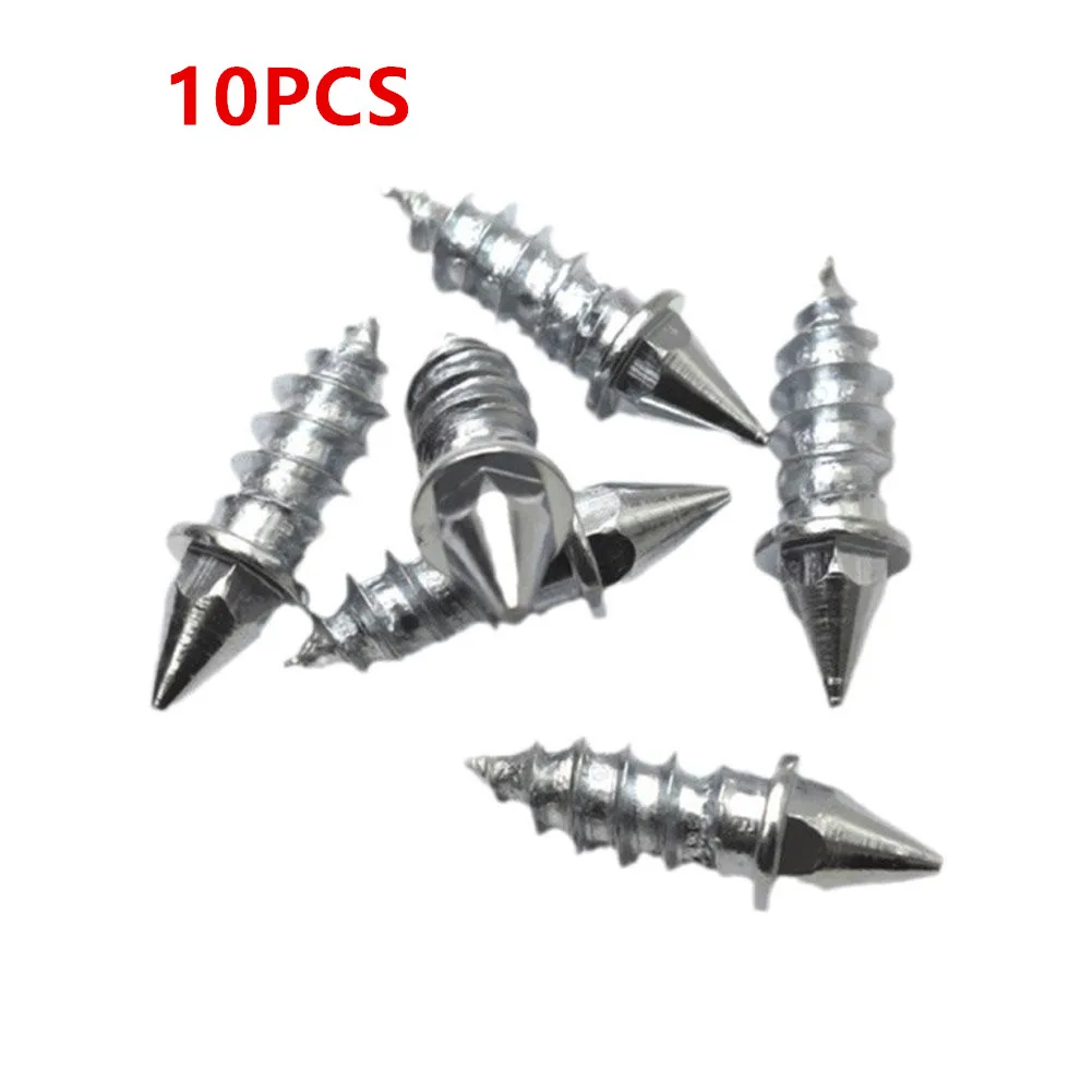 10Pcs Universal Anti-Slip Screws Winter Car Tire Stud Nails Auto Motorcycle Truck Off-road Snow Tyre Steel Cleats