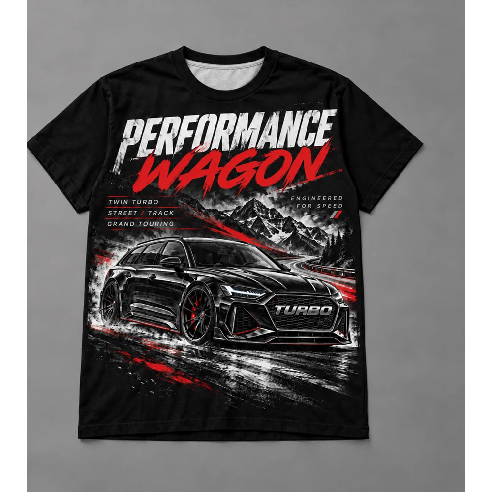 2026 New Men's Short sleeved T-shirt with the Strongest Wall Can Car Charm for Men