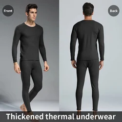 Man Winter Thermal Underwear Set Face Sanding Double Warmth Slim Body and High Elasticity Comfortable and Breathable