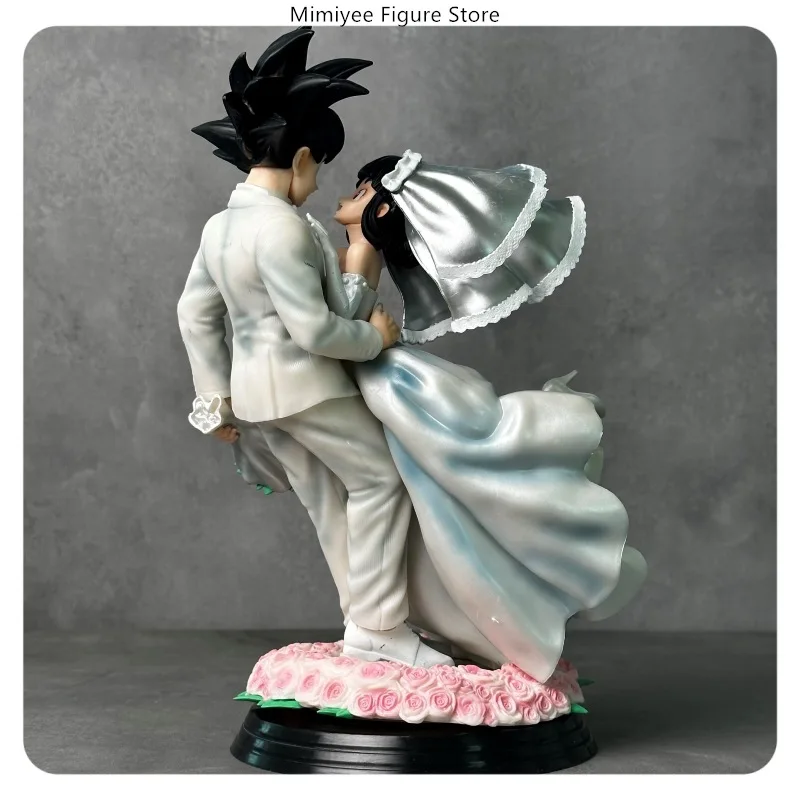 31cm Dragon Ball Goku Wedding Statue Anime Figure Model Collectible Desktop Decoration Ornament Gift