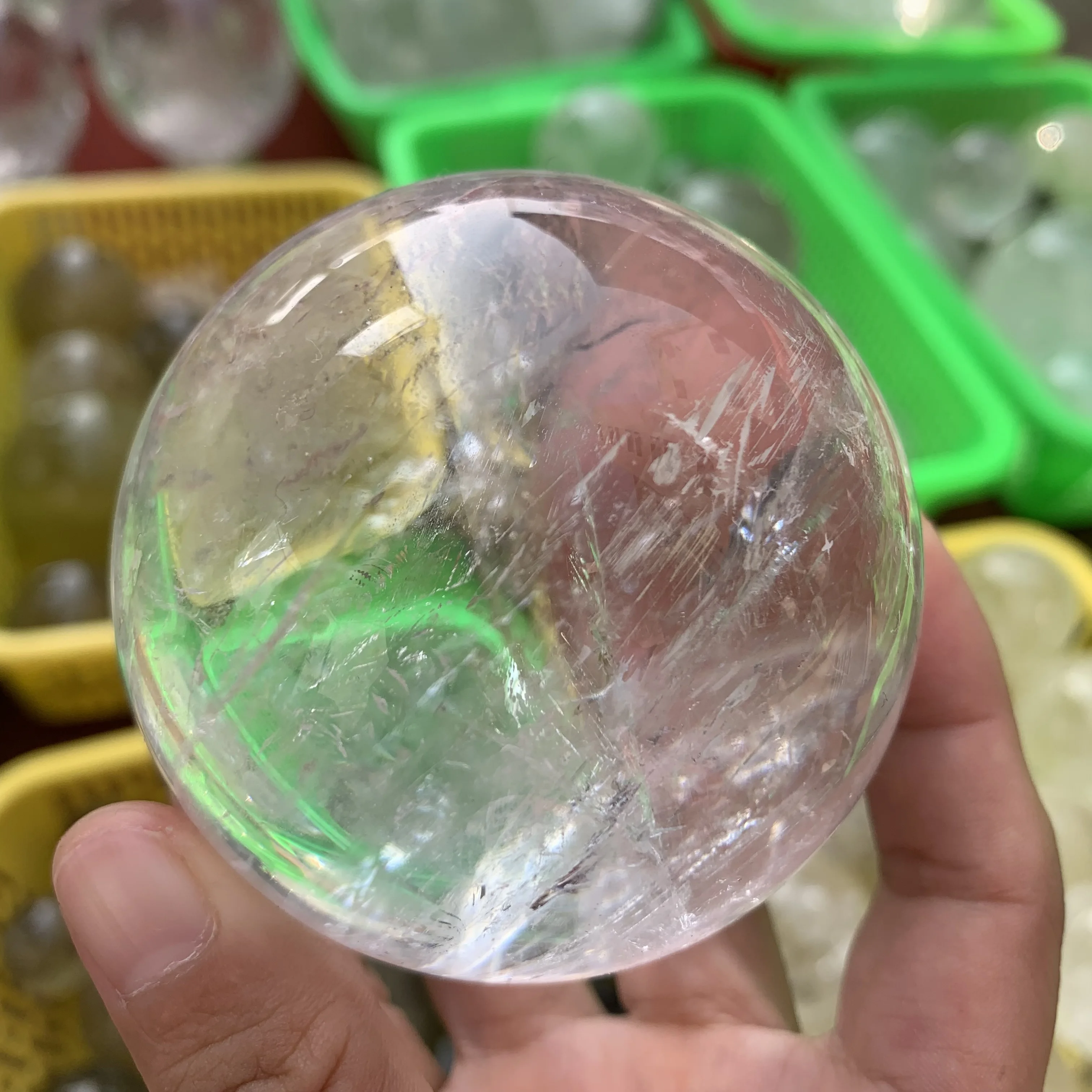 

Fortune Telling Ball Natural clear quartz Crystal Sphere Gazing Divination or Feng Shui