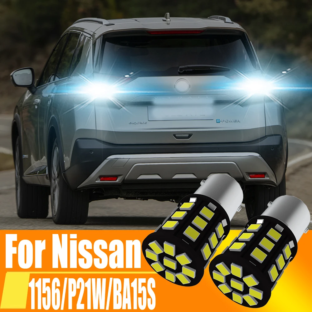 

2x 1156 LED Backup Light Reverse Lamp P21W BA15S Canbus For Nissan Terrano X-Trail Navara NP300 D23 D40 Pathfinder 3 Almera 1 2