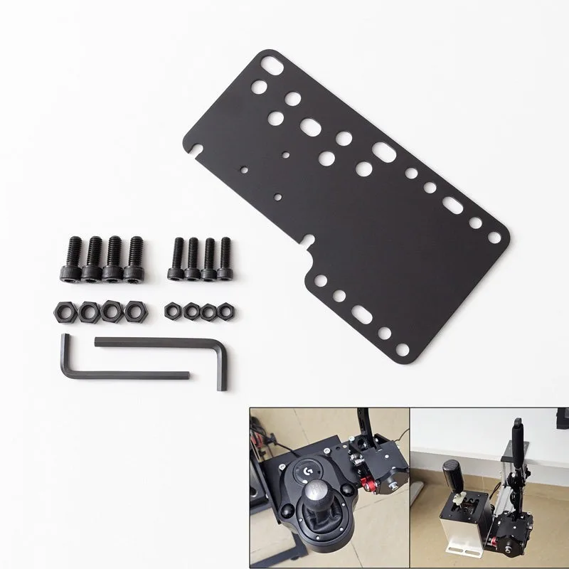 Racing game emulator handbrake gear adapter board desktop bracket folding frame seat accessories metal conversion board