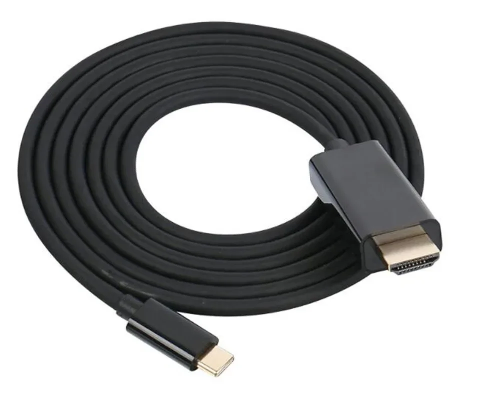 1.8M 고속 타입 C USB-C 남성 - HDMI 남성 울트라 HD 4K 1080P 어댑터 케이블 플러그 앤 플레이 케이블 (화웨이, 맥북, 삼성용)