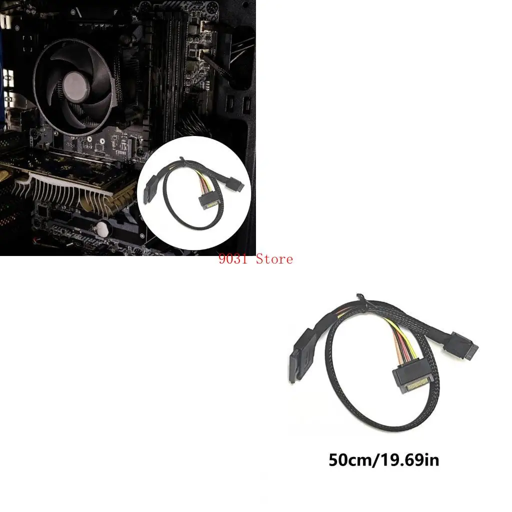 

50см SFF8611 Мужчина -SFF8639 Женский кабель U3 SSDS Power и Data Cable