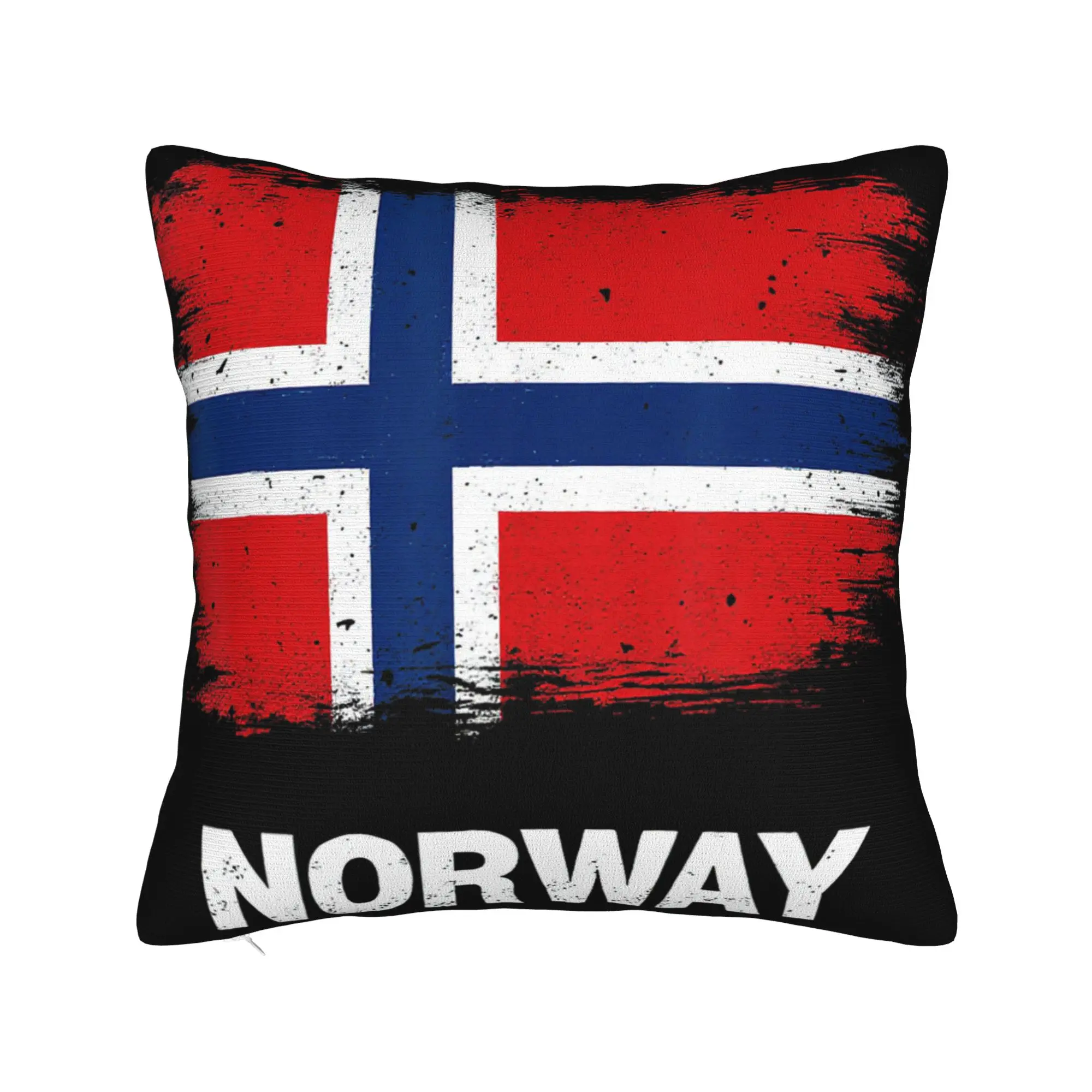 Norwegian Flag Norway Pillow Case  Square Pillow Cover Novelty Pillowcases For Sofa Bedroom Home Decor
