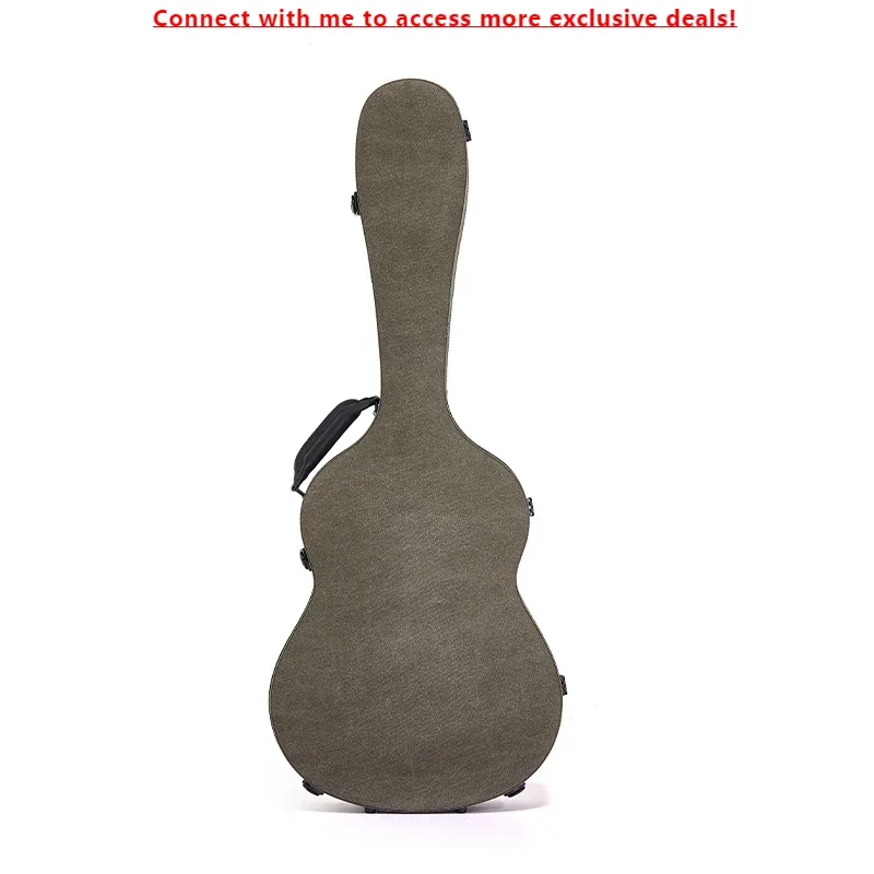 Funda de guitarra personalizada de alta calidad, funda rígida de guitarra de protección fuerte, funda de guitarra clásica de fibra de vidrio sólida acústica