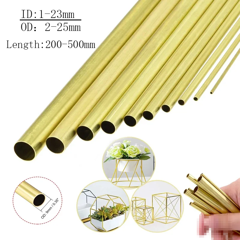 

1PCS Brass Tube DIY Pipe Round Diameter 2/3/4/5/6/7/8/9/10/12/14/16/18/20mm L200mm 300mm 500mm Brass Pipe Brass Tube Cutting