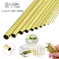 1PCS Brass Tube DIY Pipe Round Diameter 2/3/4/5/6/7/8/9/10/12/14/16/18/20mm L200mm 300mm 500mm Brass Pipe Brass Tube Cutting
