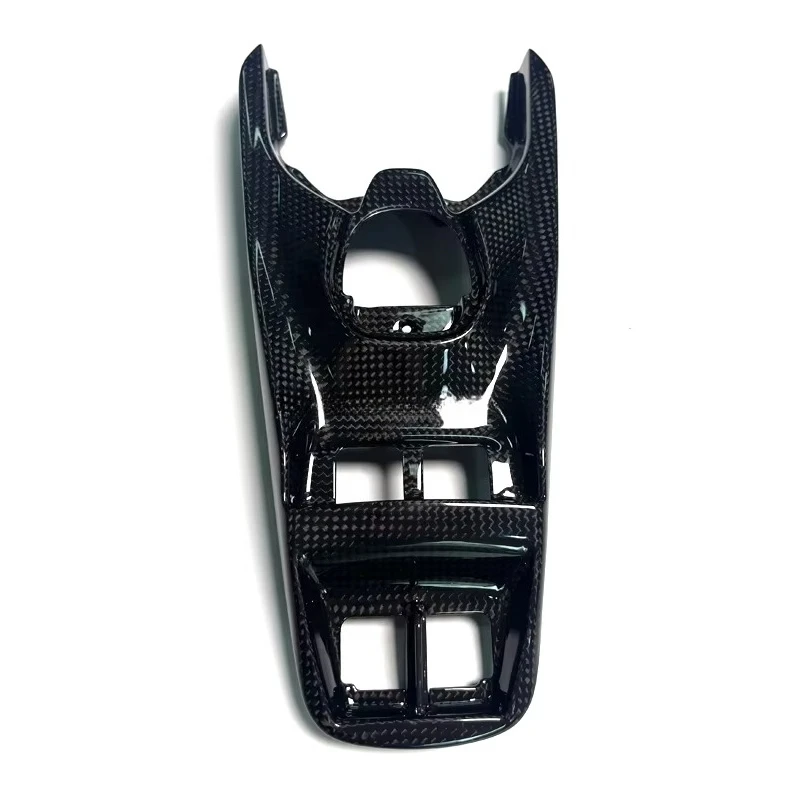 لليد اليمنى محرك فيراري 488 GTB العنكبوت RHD سيارة ألياف الكربون الجافة وحدة التحكم المركزية التبديل قاعدة غطاء مجموعات الداخلية الزخارف #4