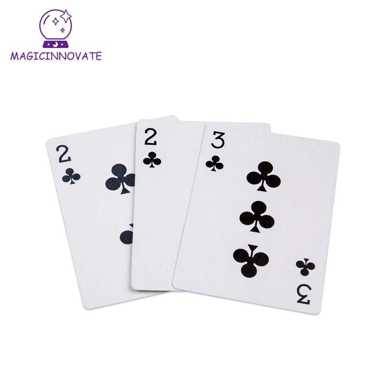 New High Quality Magic 3 Three Card Poker Monte Trick Classic Sunflower Heart Funny Toy