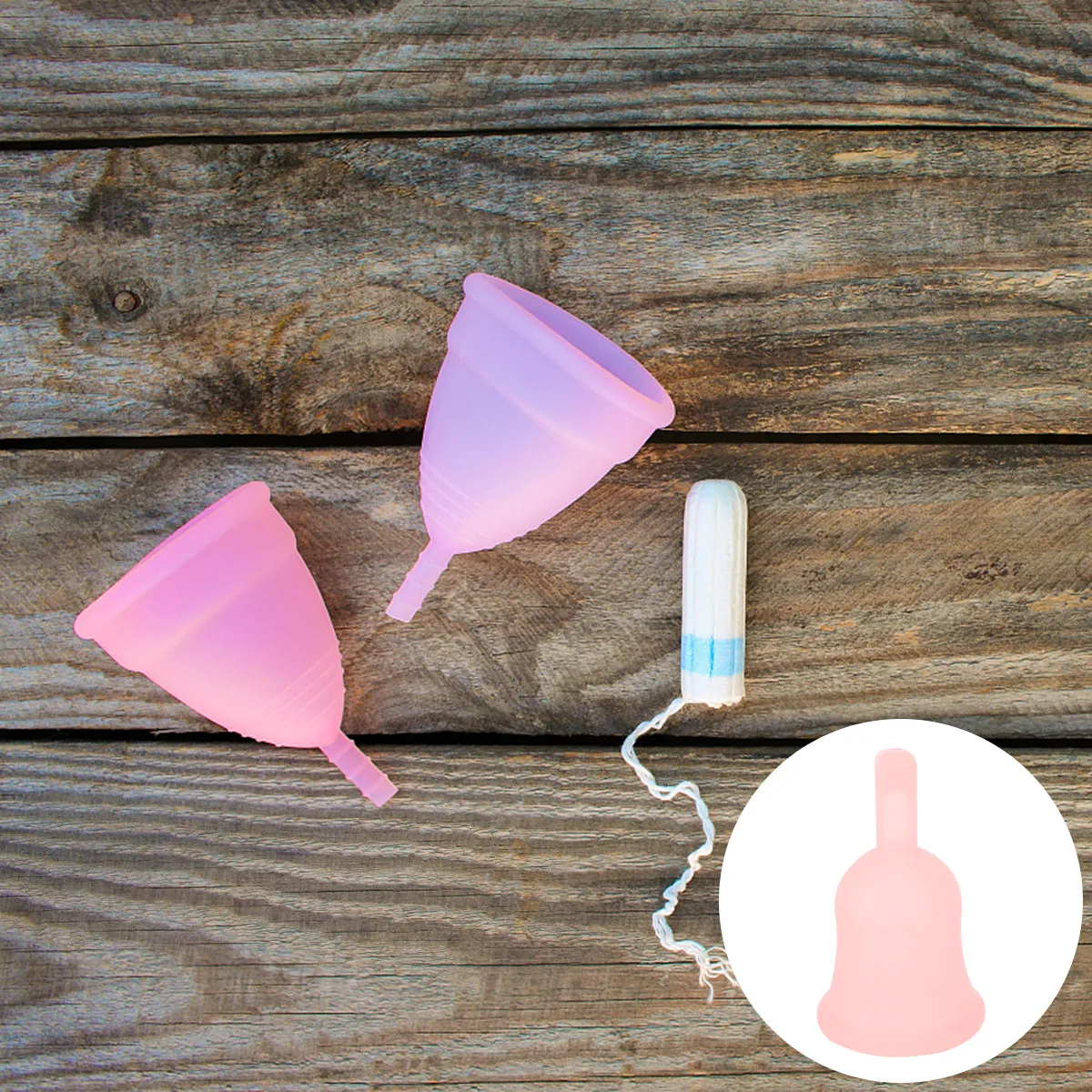 シリコン製月経カップ、オレンジ、Sサイズ。環境に配慮した再利 - Menstrual Cup Silicone のレビューと価格