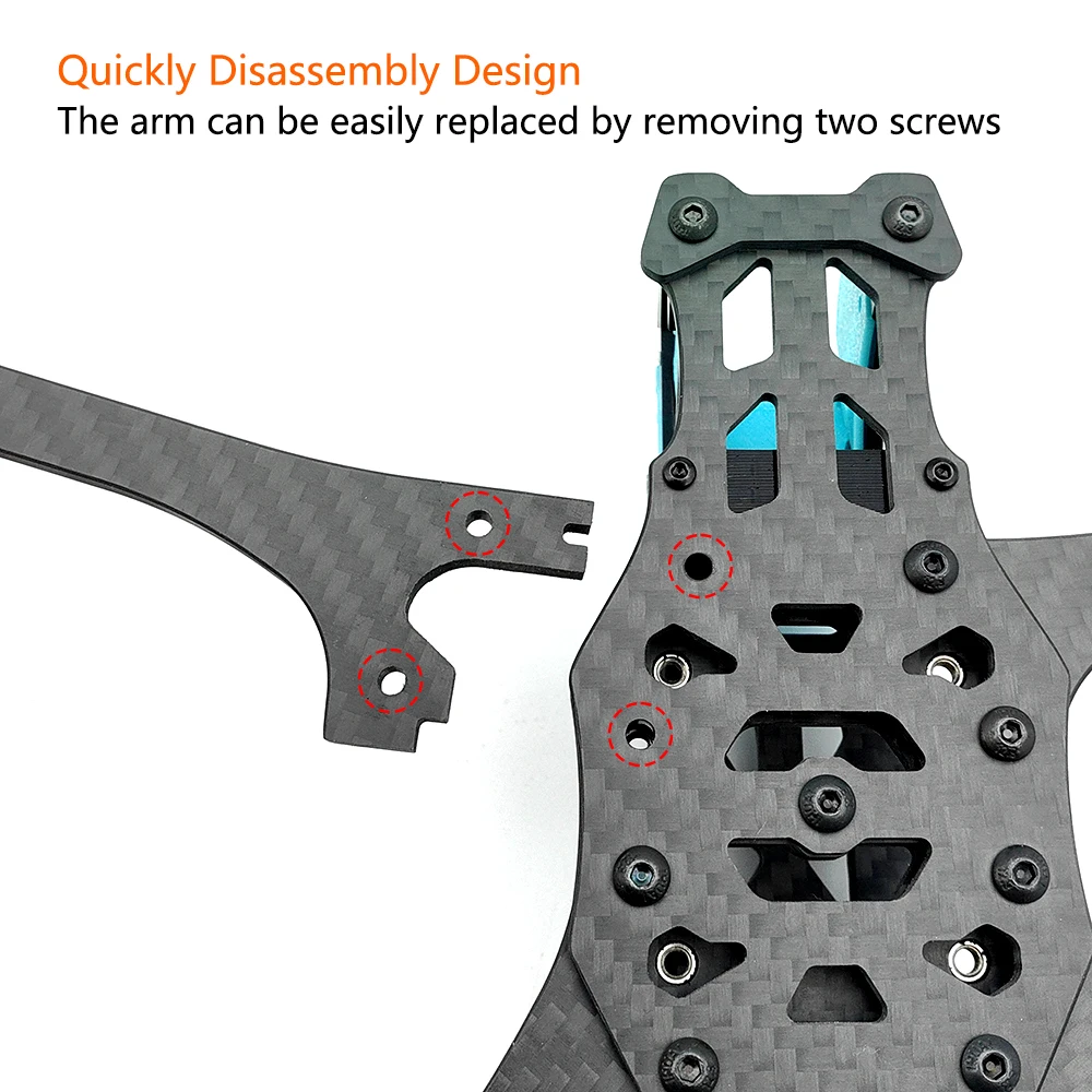 PhiSital Mark5 O4 Pro FPV Frame Kit X/DC Version 5inch Carbon Fiber Racing for RC Freestyle DIY Parts