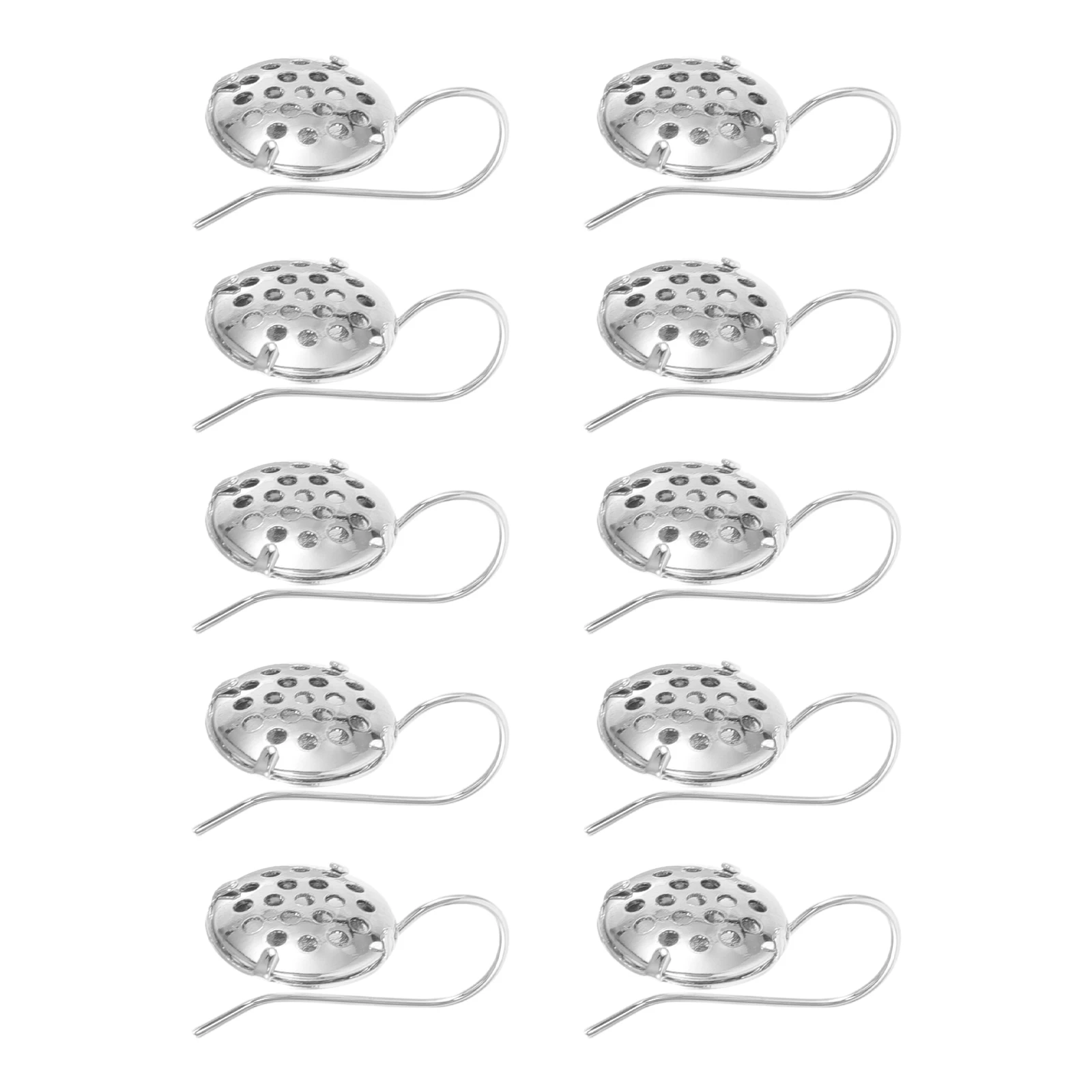

10pcs Blank Cabochon Bezel Earring Findings Round Dangle Earring Hook Base Diy Components Resin Epoxy Craft Jewelry Making