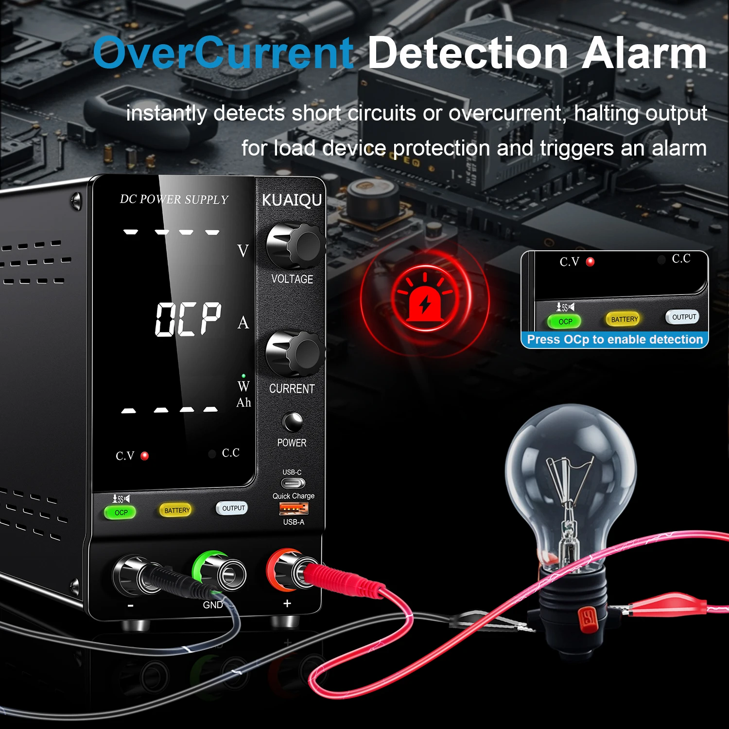 30V 10A Lab DC Power Supply 60V 5A Banco Fonte de alimentação para carga da bateria Telefone Repair Voltage Precision Stable Output, sem estoques no Brasil, por favor aguarde um período de tempo