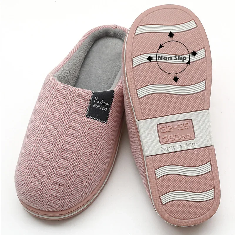 Big Size 48 49 Men Warm Home Slippers Winter Casual Shoes Women Soft Slides Couples Floor Slipper Indoor Bedroom Non Slip Flats