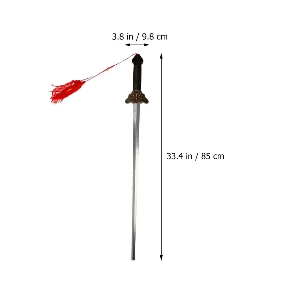 Chinese Tai Chi Sword Retractable Sword Outdoor Sports Toy Classic Tassel Sword Performance Carving Prop Decoration Accessories