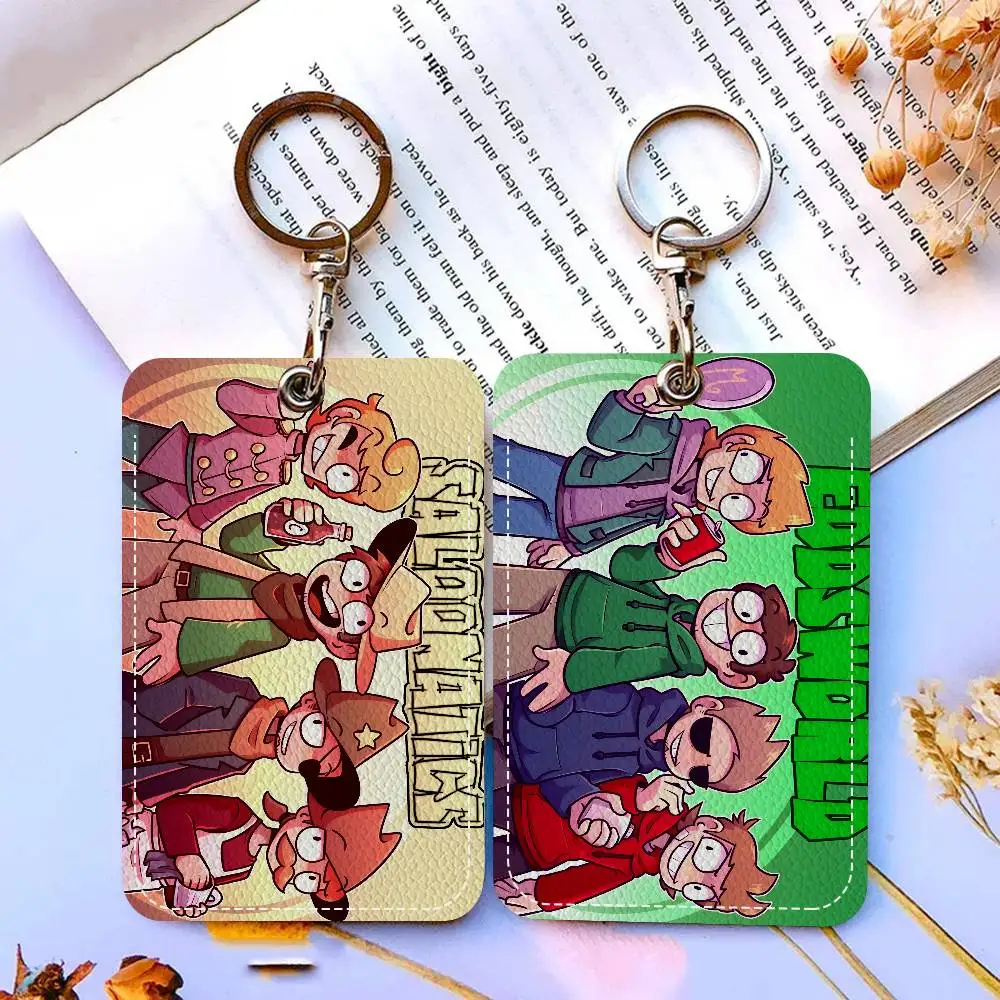 

Анимированный Eddsworld, 1 шт., чехол для карты доступа, кожаный держатель для карт, брелок для ключей, дверные бирки доступа, чехол для удостоверения личности, брелок