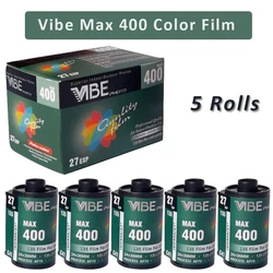 1-10Rolls VIBE Max 400 Color Film ISO 400 135 Negative Film 27EXP/Roll for VIBE 501F Camera/Kadok 35mm Film Camera