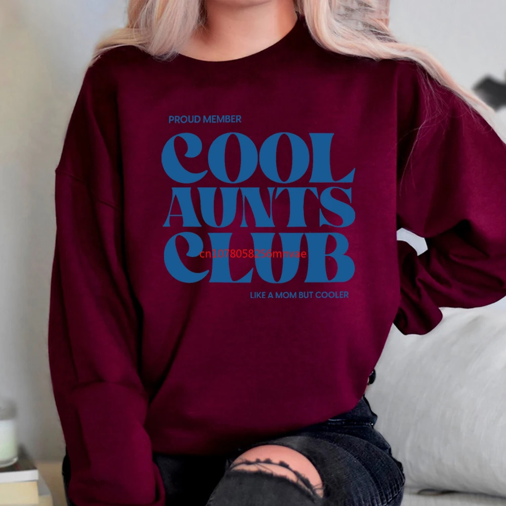 Cool Aunts Club Sweatshirt Cool Aunts Club Promoted To Aunt Shirt Aunt Sweater Future Aunt Gifts Women Long Sleeves Sweatshirts