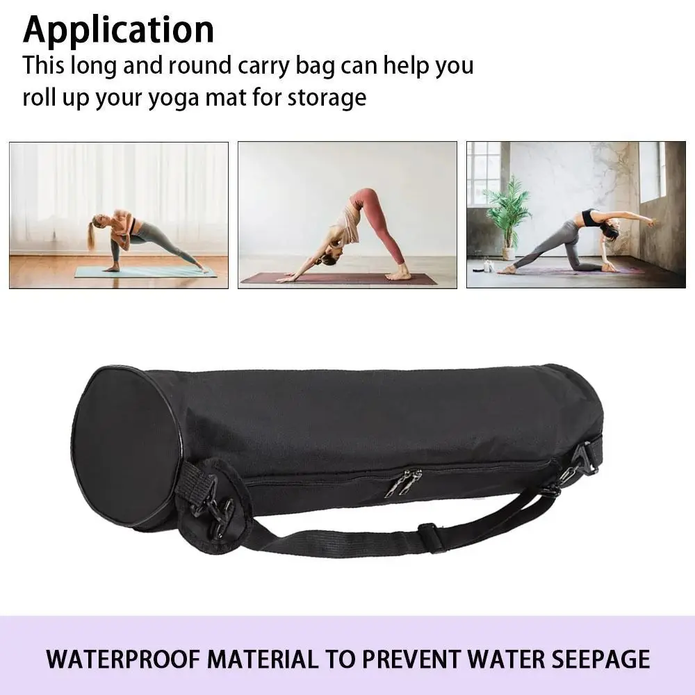 

Portable Waterproof Yoga Bag Thick Rustproof Shoulder Bag Full Zip Storage Bag Yoga Mat Carrier Bag Sport