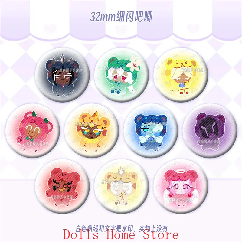 Game Cookie Run Kingdom Pure Vanilla Cookies Shadow Milk Cookie‌ Mini Button Pin Cartoon Brooch Badge Backpack Acrylic Stand view 4