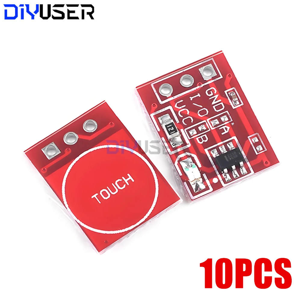 10PCS TTP223 Touch Key Module Self-Locking / Momentary Capacitive Switch Single Channel Module SUNLEPHANT