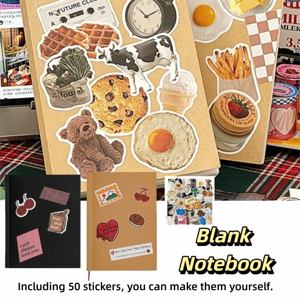 Extra-Thick Blank Notebook Blank Pages High Appearance Level Extra-Thick Notebook Indie Style Practical Design