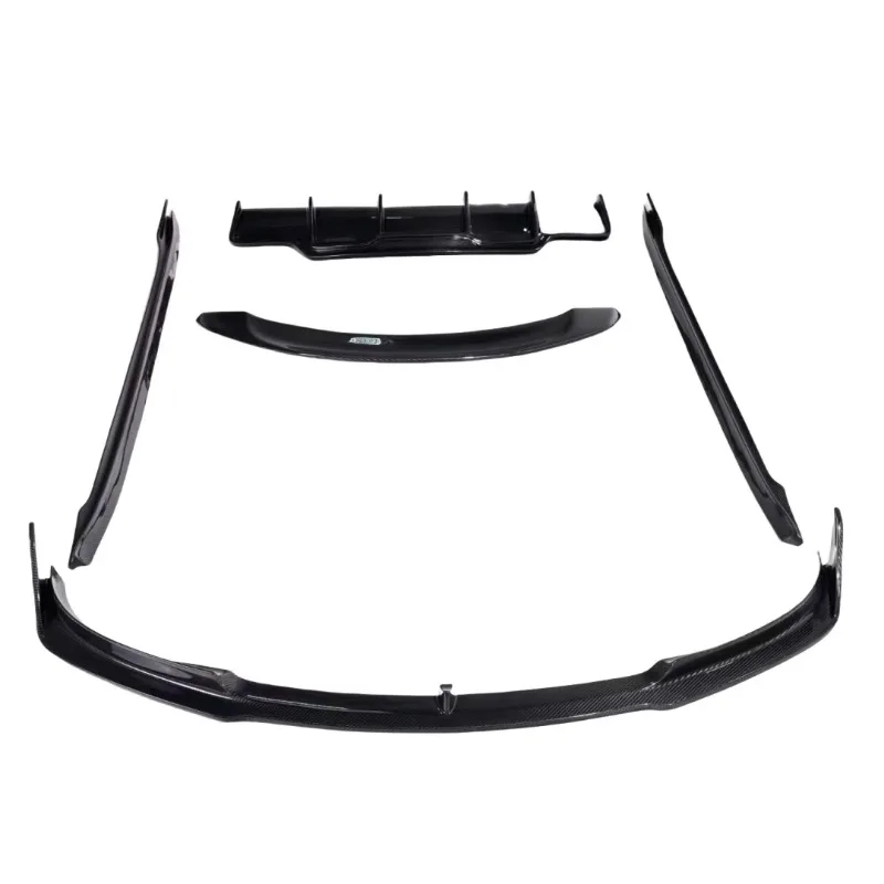 V Style Best Price Front Lip Rear Diffuser Side Skirt Spoiler Wing Body Kit Real and Fine Carbon Fiber Bodykit 3