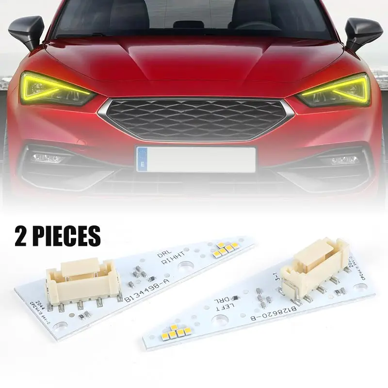 

Lemon Yellow LED Angel Eyes Boards Chip Unit For Seat Leon MK4 2020 2021 2022 2023 2024 Running Light Module 5FJ941475 5FJ941476