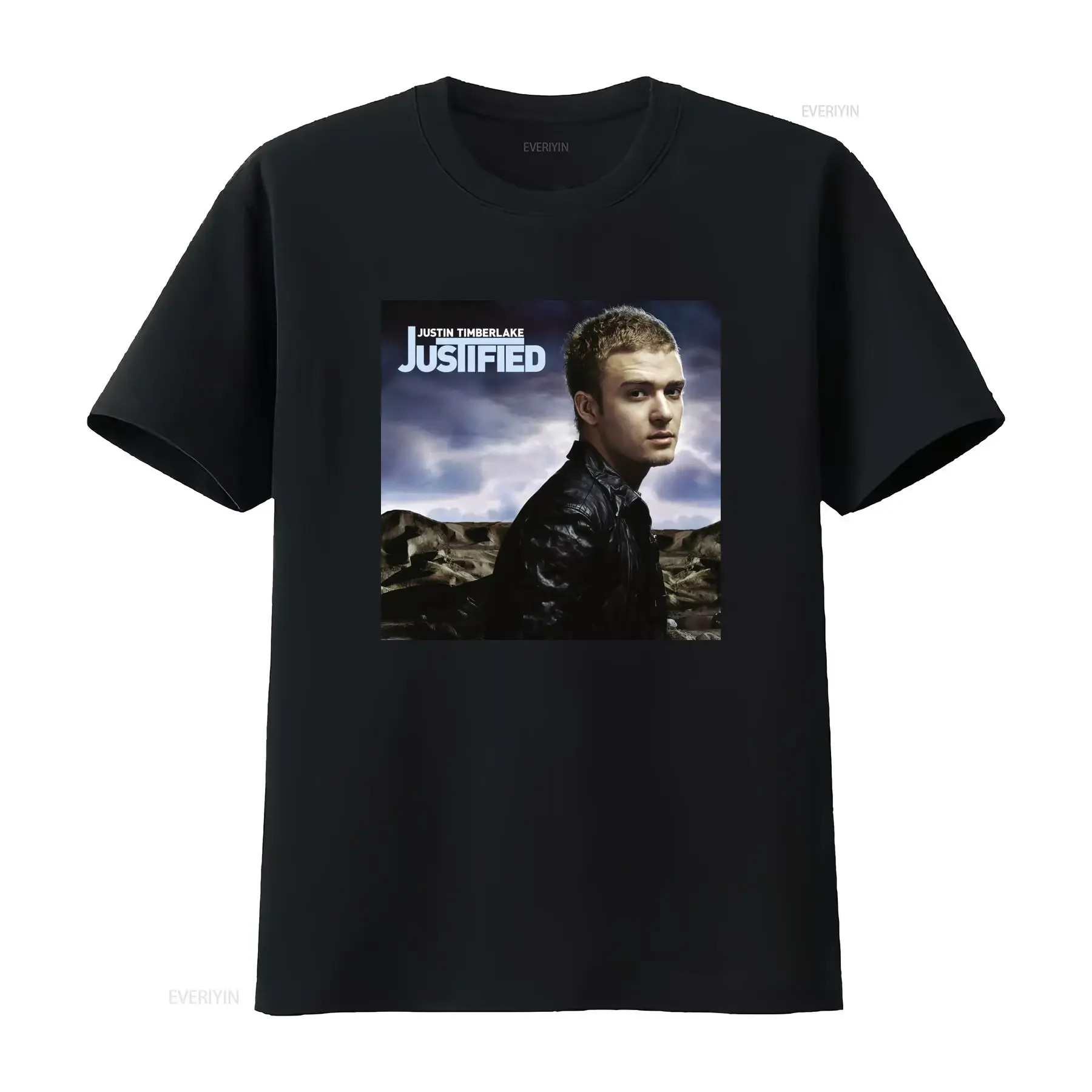 Justin Timberlake Justified Premium T Shirt for Men Stylish and Comfortable vintage Washed Slightly designer clothes homme
