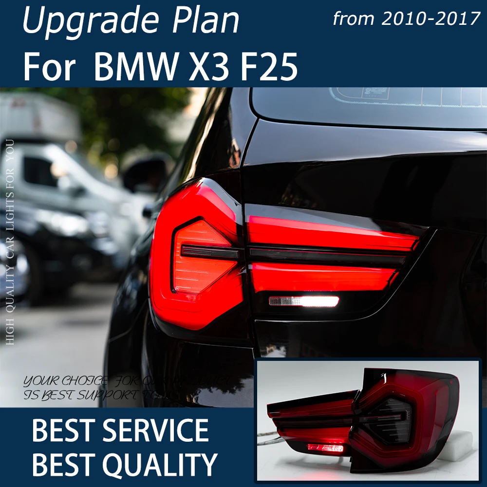 BMW X3 2011-2017 F25 용 LED 자동차 미등 어셈블리 업그레이드 2023, 최신 G01 G08 디자인 신호 램프 액세서리