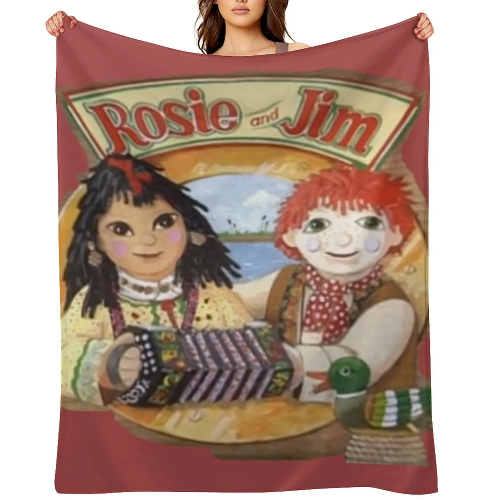 

Rosie and Jim Vintage Childrens TV Throw Blanket Designers anime funny gift Decorative Sofa Blankets