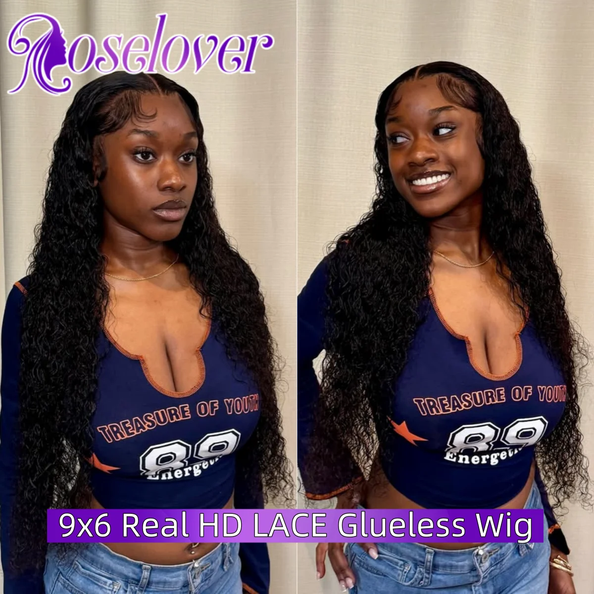 Roselover 34 Polegada 9x6 peles de derretimento invisível real hd fechamento do laço peruca 250% densidade natural linha fina cabelo humano para mulher negra