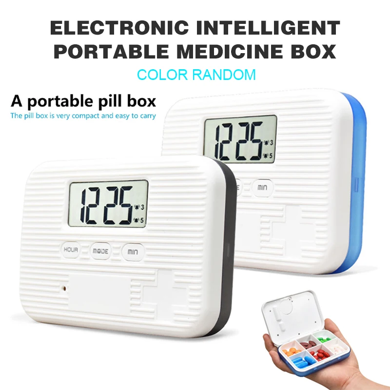 Smart Timer Tablet Storage Medicine Box Daily Reminder Alarm Pill Case Dispenser