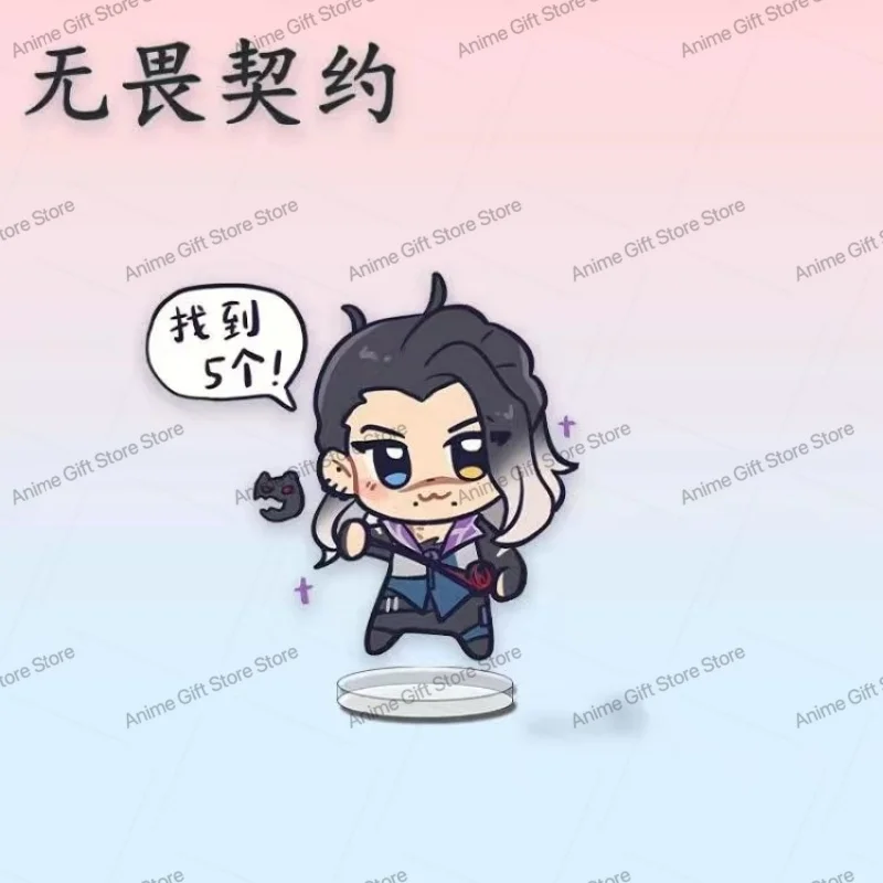 10cm Game Valorant Desktop Exquisite Decorative Stand Ornaments Made of Acrylic, Cute Q-Version Figurines view 2