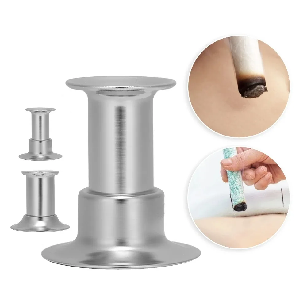 Stainless Steel Moxa Extinguisher Roller Roll Holder Stick Washable Anti-rust Moxibustion Device Smokeless Acupuncture Artemisia