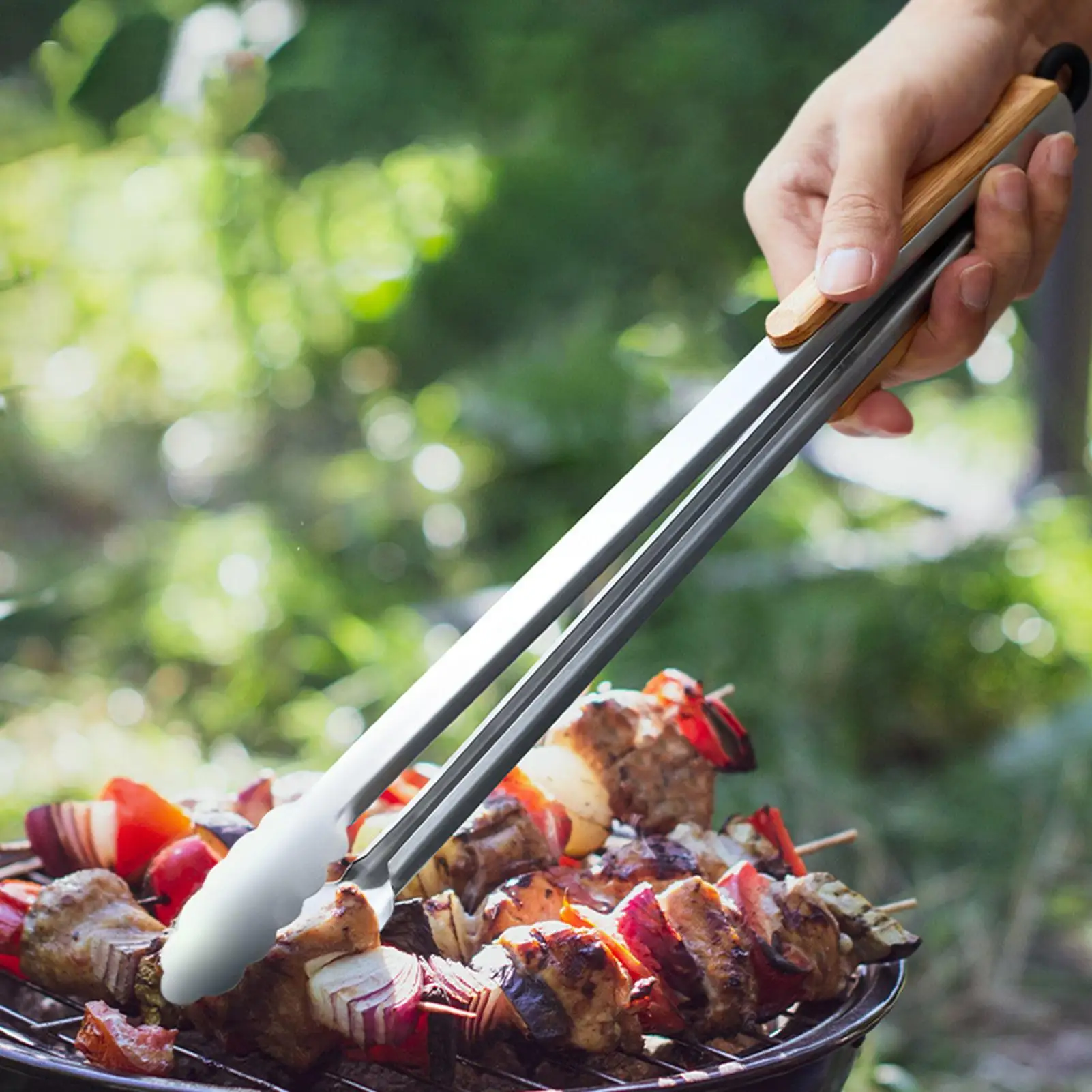 Metal Tongs Non-slip Heat Resistant Stainless Steel Multifunctional Tools Serving Salad Tongs For Grill Barbecue Grilling
