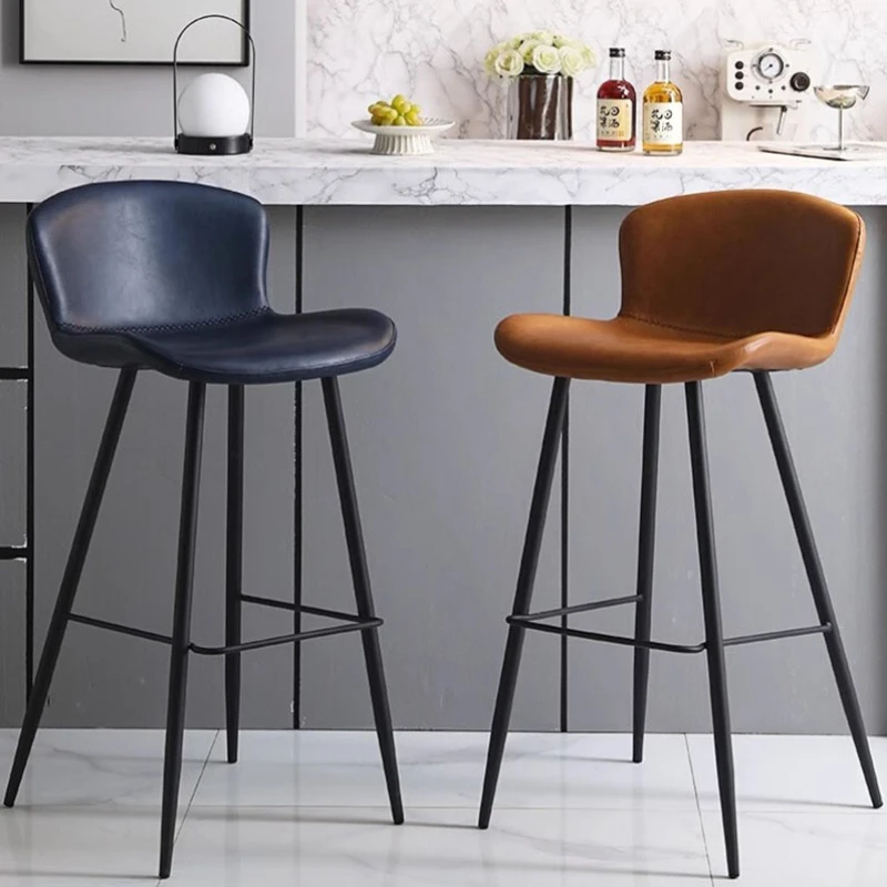 

Comfortable Modern Design Bar Chairs Simple Back Waterproof Stylish Stools Bar Chairs Designer BrownTaburete Alto Furniture