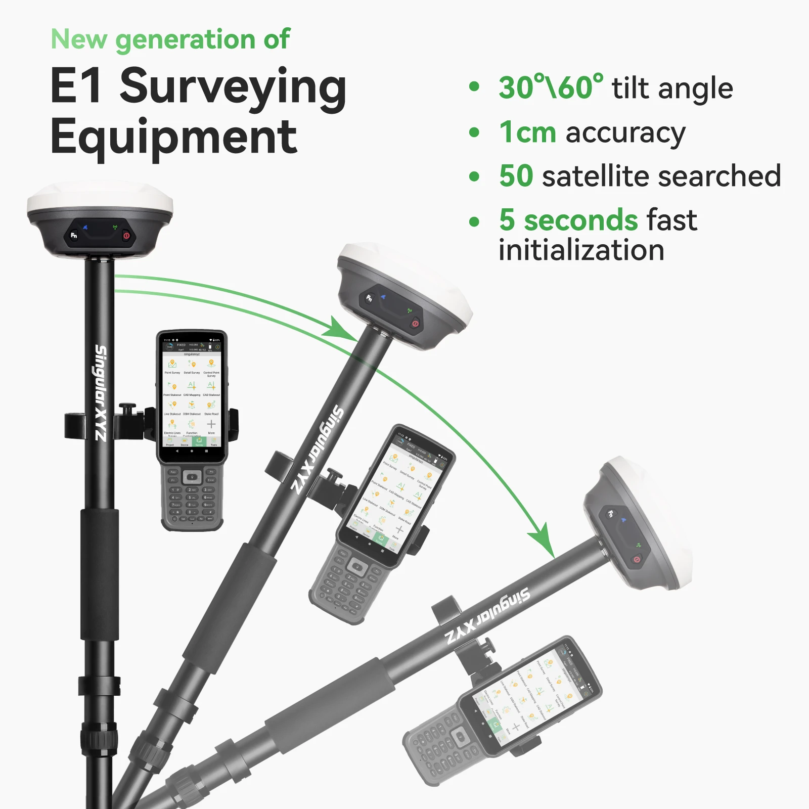 Intelligent  Handheld  Receiver Mini  Digital GPS SurveyingBase And Rover