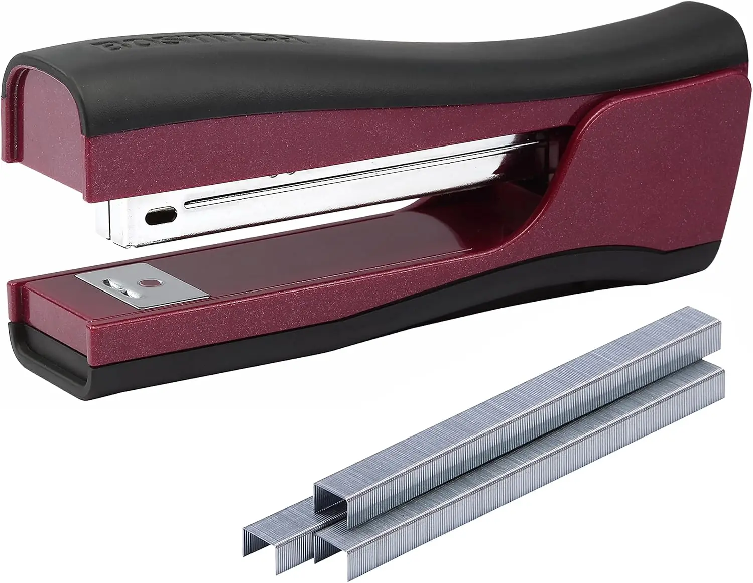 4-in-1 Standup Stapler, 20 Sheet Capacity, Built-in Sharpener & Remover, Magenta