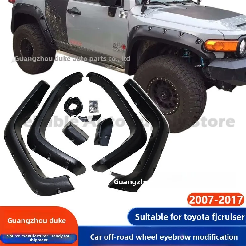 

For Toyota FJ Cruiser Wheel Arch Trim 07-17 Thickened ABS Leather Grain Scratch Resistant with Decorative Studs Off Road Vehicle