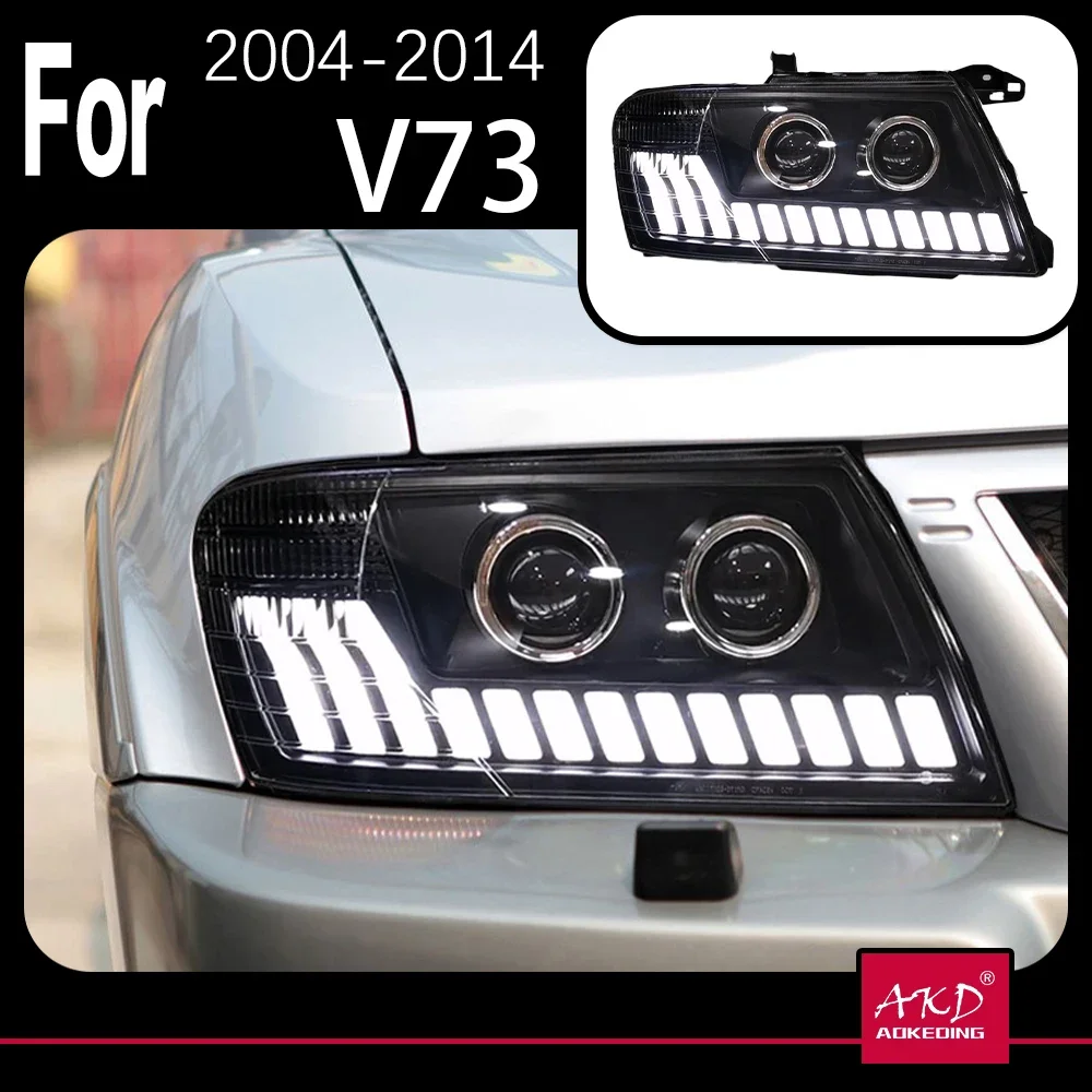 AKD Car Styling for Mitsubishi Pajero V73 LED Headlight Projector Lens 2004-2014 Montero V75 V77 Dynamic Signal DRL Accessories