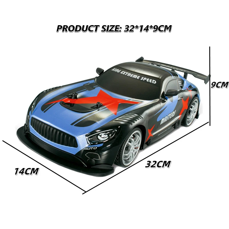 1:14 samochód RC 2.4G w skali 4WD zdalnie sterowanym samochodowym szybki pojazd wyścigowy sportowy Vechicle z lekkim zabawki dźwiękowe na prezent