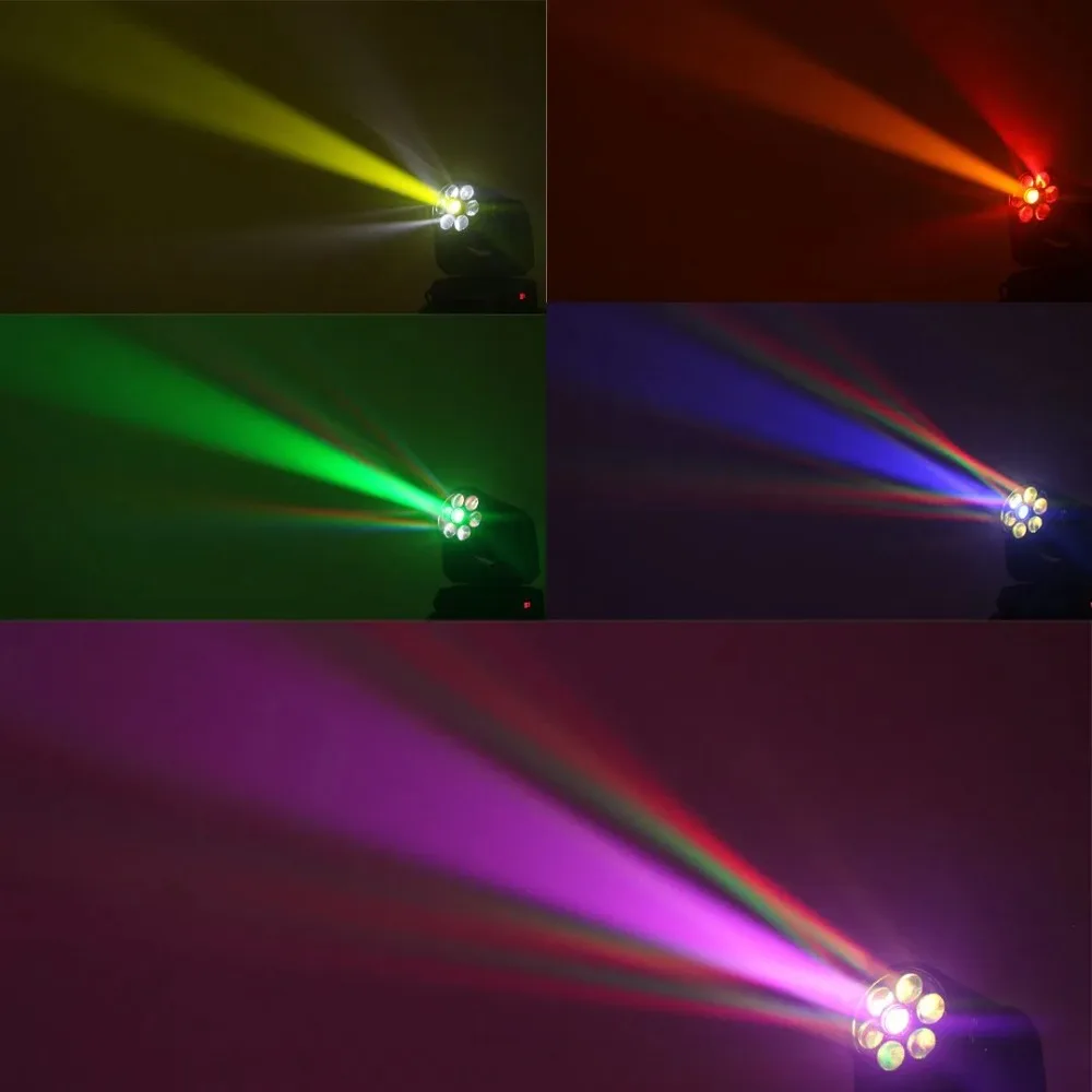 6-Eyes LED Spot Beam Moving Head Light Gobo Pattern Disco Bar Effect