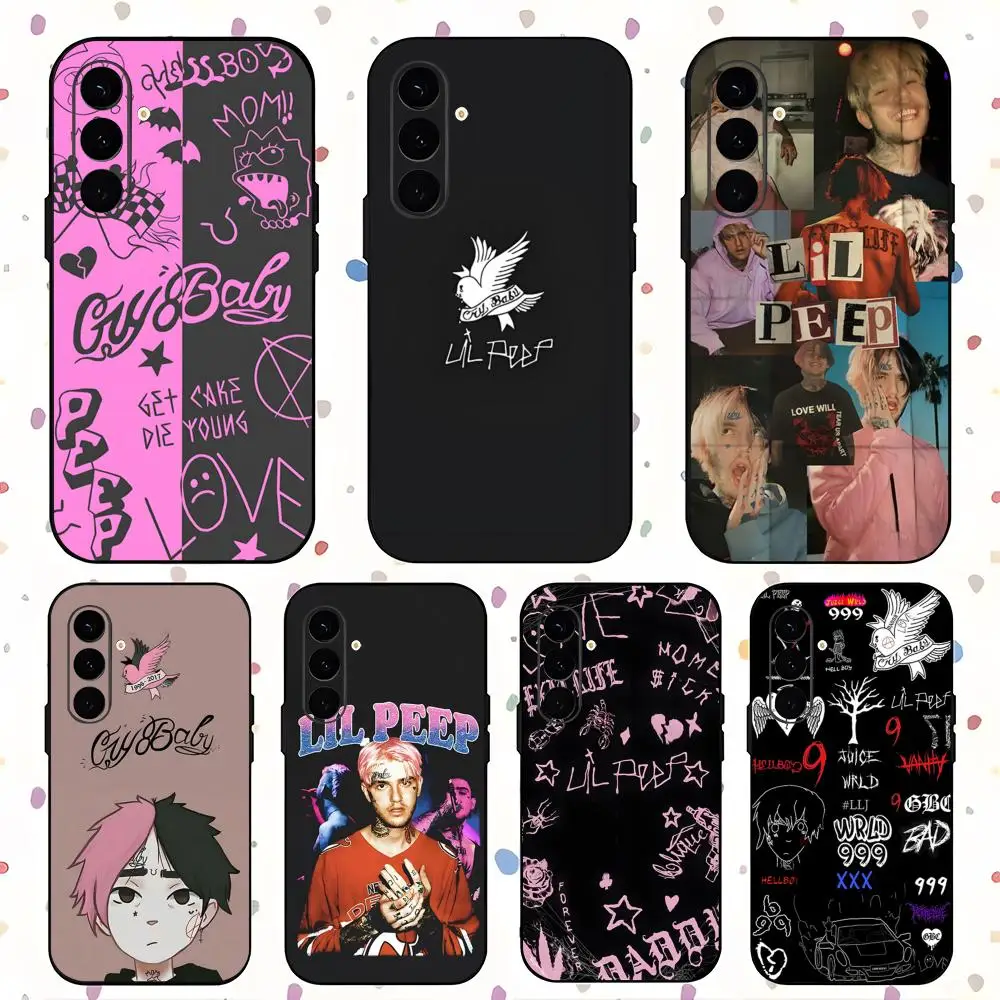Lil Peep Singer Star Popular Phone Case For Samsung Galaxy S25 S24 S23 S22 S21 S20 Plus Ultra Note20 Soft Black