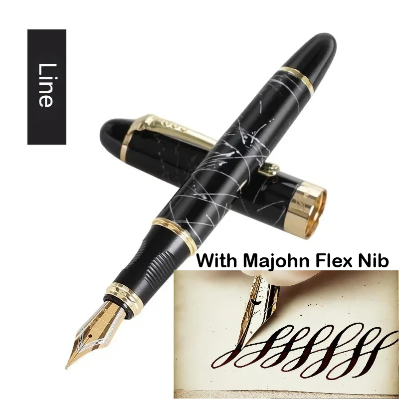 JINHAO X450 Füllfederhalter mit Majohn Flex Nib Kalligraphie-Stift, Metallstifte zum Schreiben, für Schule, Bürobedarf, Schreibwaren – Detail 10