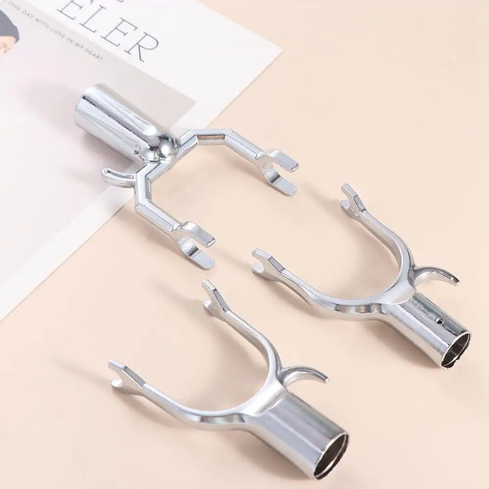U Shaped Clothes Rod Joint Aluminum Alloy Portable Clothes Rod Metal Head Durable Clothes Fork Head Placing Clothes