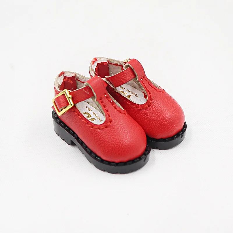 Mini Leather Shoes  Blyths Ob22 Ob24 Doll Shoes toy boots clothing Toy Accessories 3.0 * 1.8cm